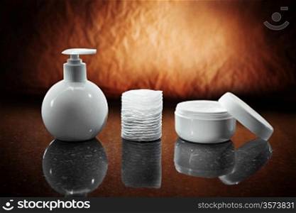 bottle jar and pads