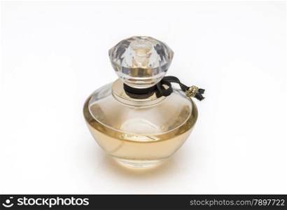 bottle of cologne on a white background