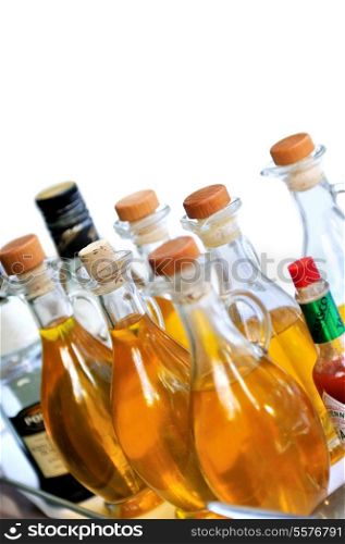 Bottle of healthy oil isolated