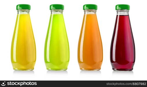 Bottle of juice on white background with clipping path