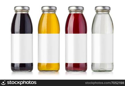 bottle of juice with Blank Label isolated on white background