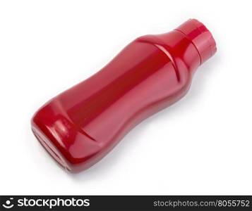 Bottle of Ketchup isolated on white background