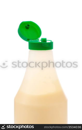 bottle of mayonnaise isolated on white background