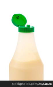 bottle of mayonnaise isolated on white background