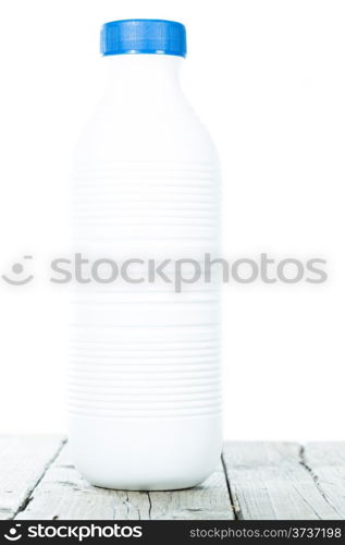 Bottle of milk isolated on white background