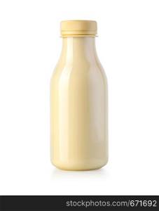 Bottle of milk isolated on white background with clipping path