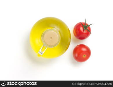 bottle of oil isolated at white background