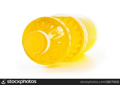 Bottle of olive oil isolated on the white