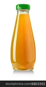 Bottle of orange juice on white background with clipping path