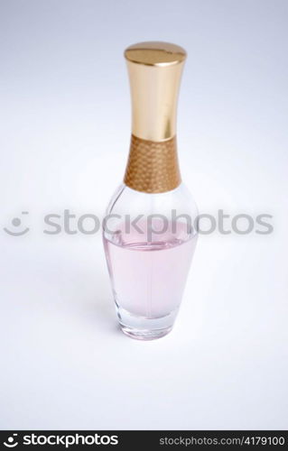 bottle of perfume isolated on white