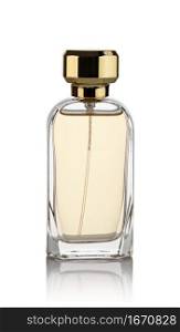 bottle of perfume on a white background. bottle of perfume