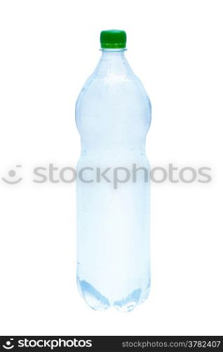 bottle of pure water on a white background
