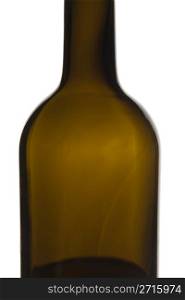 Bottle of red wine translucent