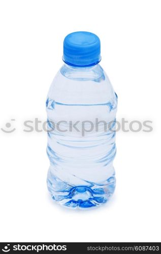 Bottle of water isolated on the white