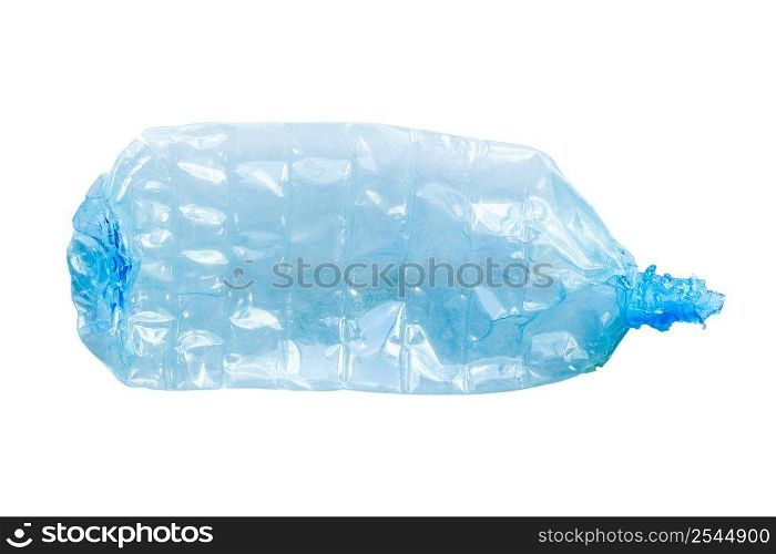 bottle plastic recycle on isolated white with clipping path.