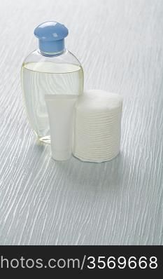 bottle tube and cotton pads