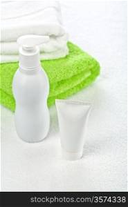 Bottle tube and cotton towels