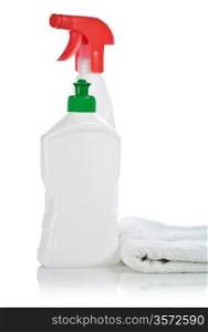 bottles and towel