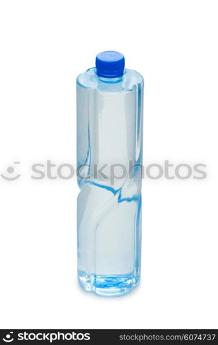 Bottles of water isolated on the white