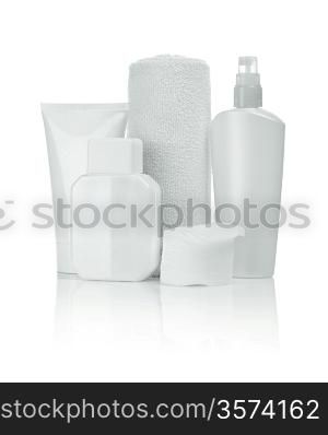 bottles towel tube pads