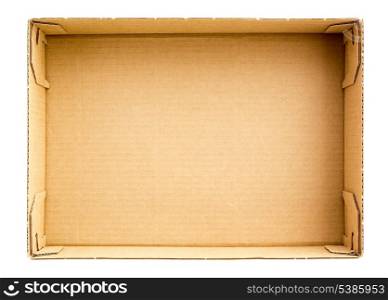 Bottom of empty cardboard box