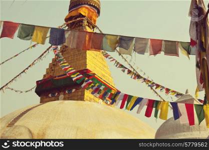 Boudhanath stupa, Kathmandu, Nepal. Before earthquake.