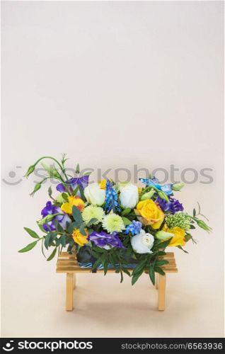 bouquet of different flowers. Beauty bouquet of different flowers