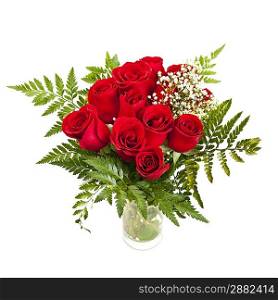 Bouquet of fresh red roses