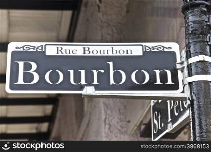 Bourbon Street in New Orleans, Louisiana, USA