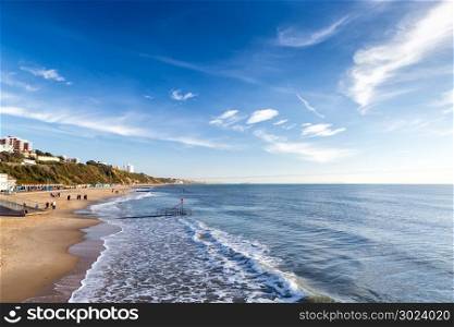 Bournemouth beach, Dorset on the English south coast
