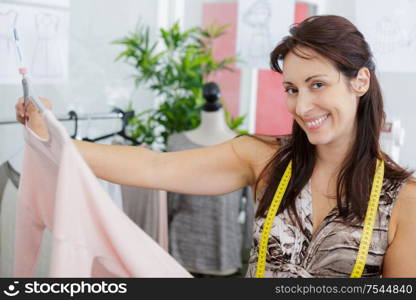 boutique worker looking at the camera