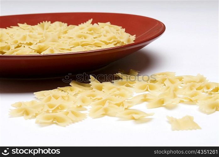 Bow tie pasta in a bowl