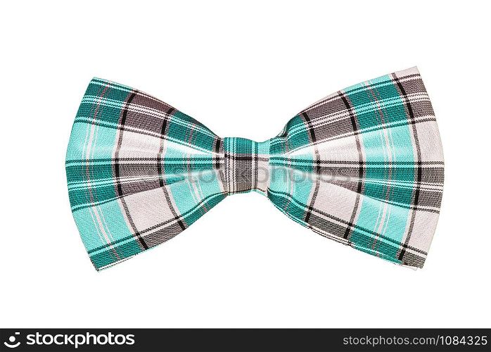 Bow tie with green and black cell, isolated on a white background