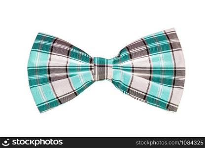 Bow tie with green and black cell, isolated on a white background