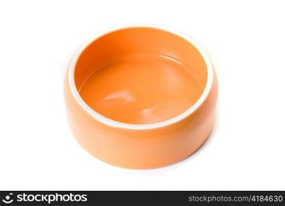 Bowl for pets isolated on a white background