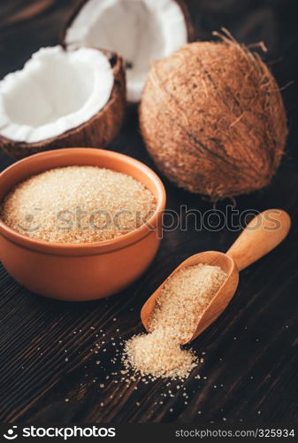 Bowl of coconut sugar