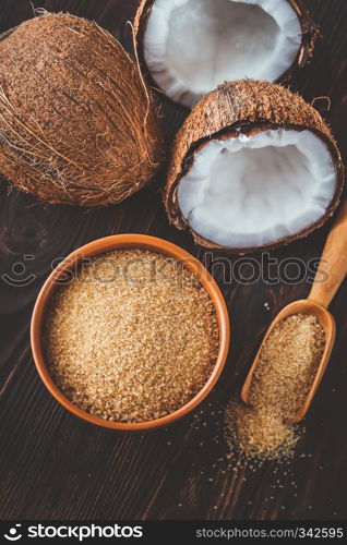 Bowl of coconut sugar