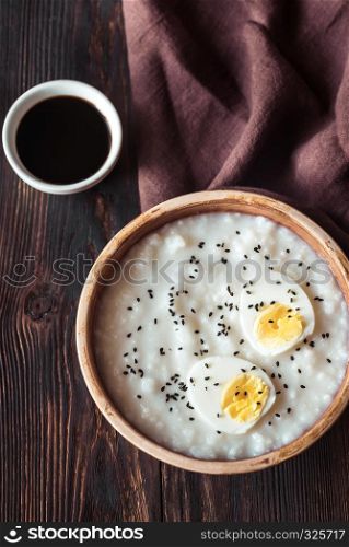 Bowl of congee - Asian rice porridge