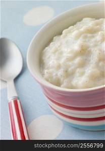 Bowl of Creamed Rice Pudding