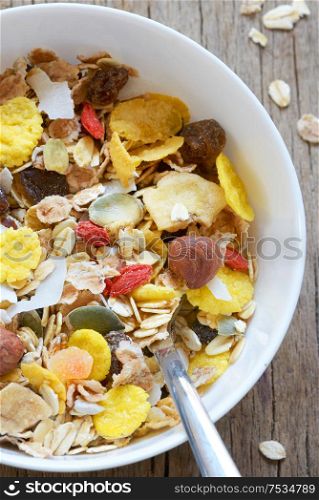 Bowl Of Healthy Dried Cereals