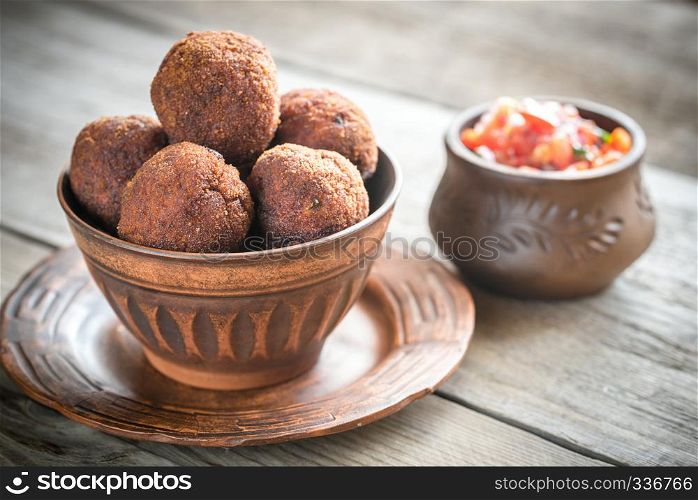 Bowl of meatballs