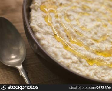 Bowl of Porridge with Golden Syrup