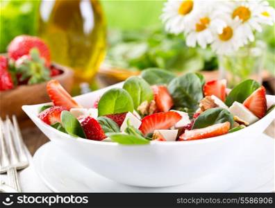 bowl of strawberry salad