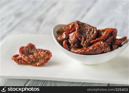 Bowl of sun-dried tomatoes
