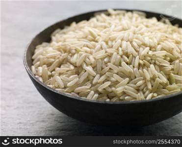 Bowl of Uncooked Basmati Rice