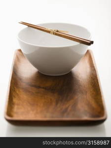 Bowl with chopsticks