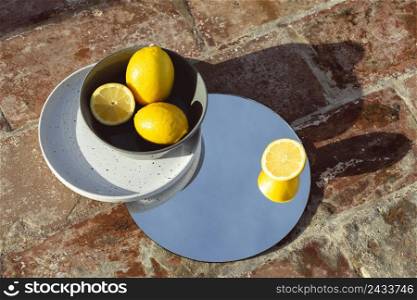 bowl with fresh lemons 2