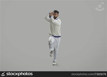 Bowler Bowling ball on grey background