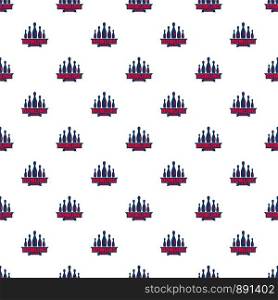 Bowling pattern seamless vector repeat for any web design. Bowling pattern seamless vector