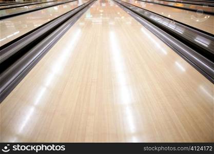 Bowling street wooden floor perspective cream color